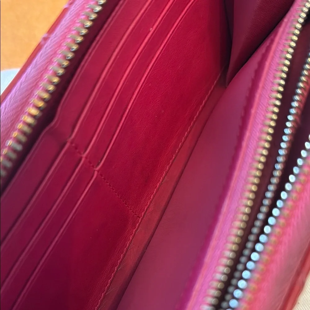Dior Red Patent Leather Wallet